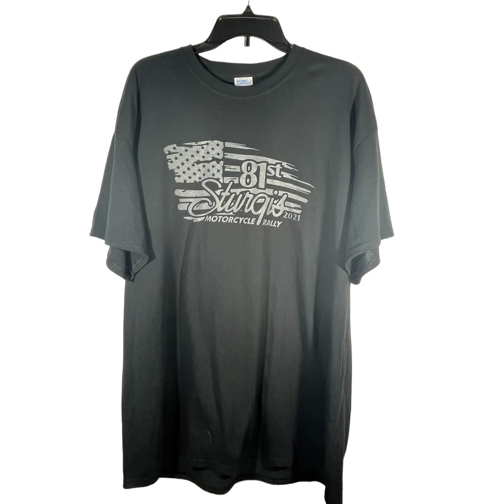 81st Sturgis 2021 Motorcycle Biker Men's Zero Fuc*s Given T Shirt 2XL Black